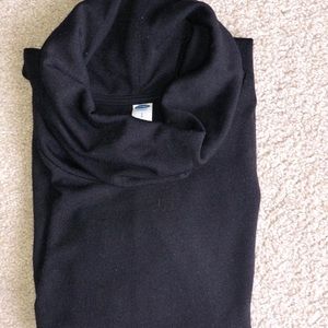 Draped turtle neck body con dress